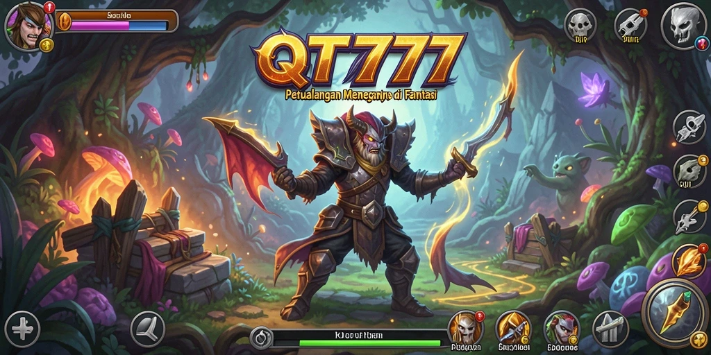 Tampilan gameplay QT777 dengan pemandangan menakjubkan dan karakter yang menarik.