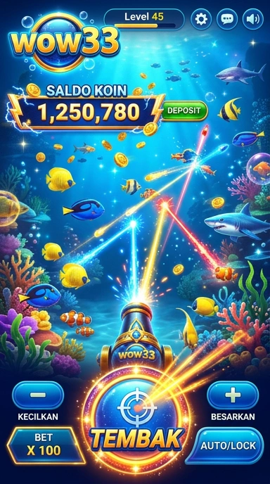 Screenshot dari platform wow33 yang menampilkan antarmuka pengguna.